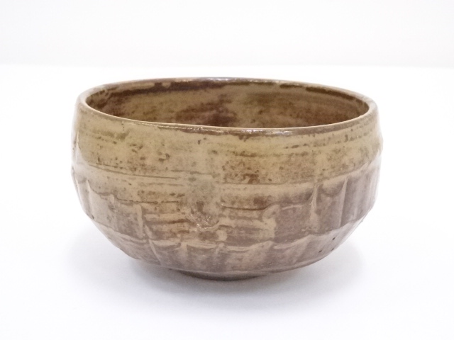 JAPANESE TEA CEREMONY / TEA BOWL CHAWAN / BRUSH MARKS